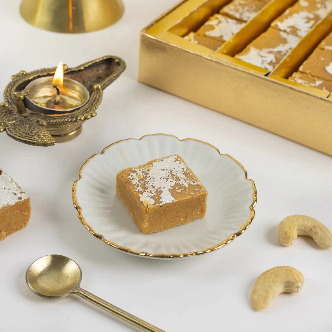 Kaju Kesar Barfi | Zero Added Sugar | Keto Friendly
