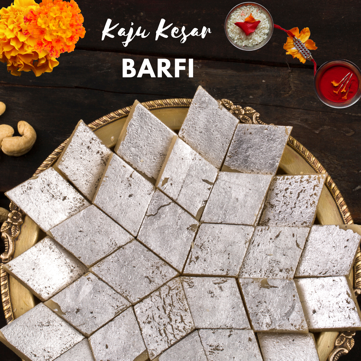 Kaju Kesar Barfi