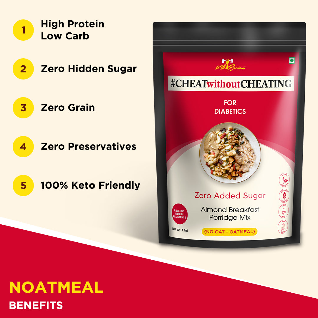 Almond Breakfast Porridge Mix - Instant no oats oatmeal - 1Kg