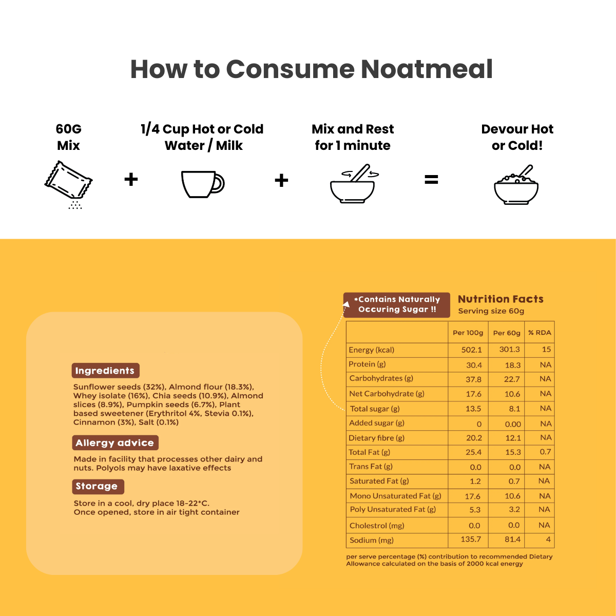 Noatmeal - Low-Carb High-Protein Clean Breakfast