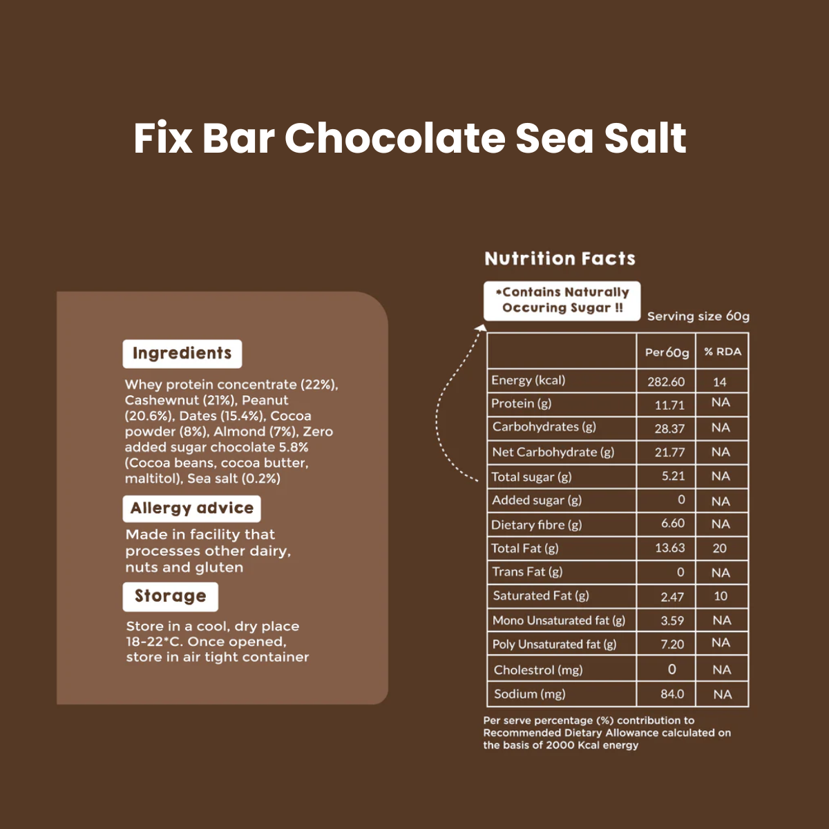 Fix Bar | Chocolate Sea Salt | High-Protein Snack