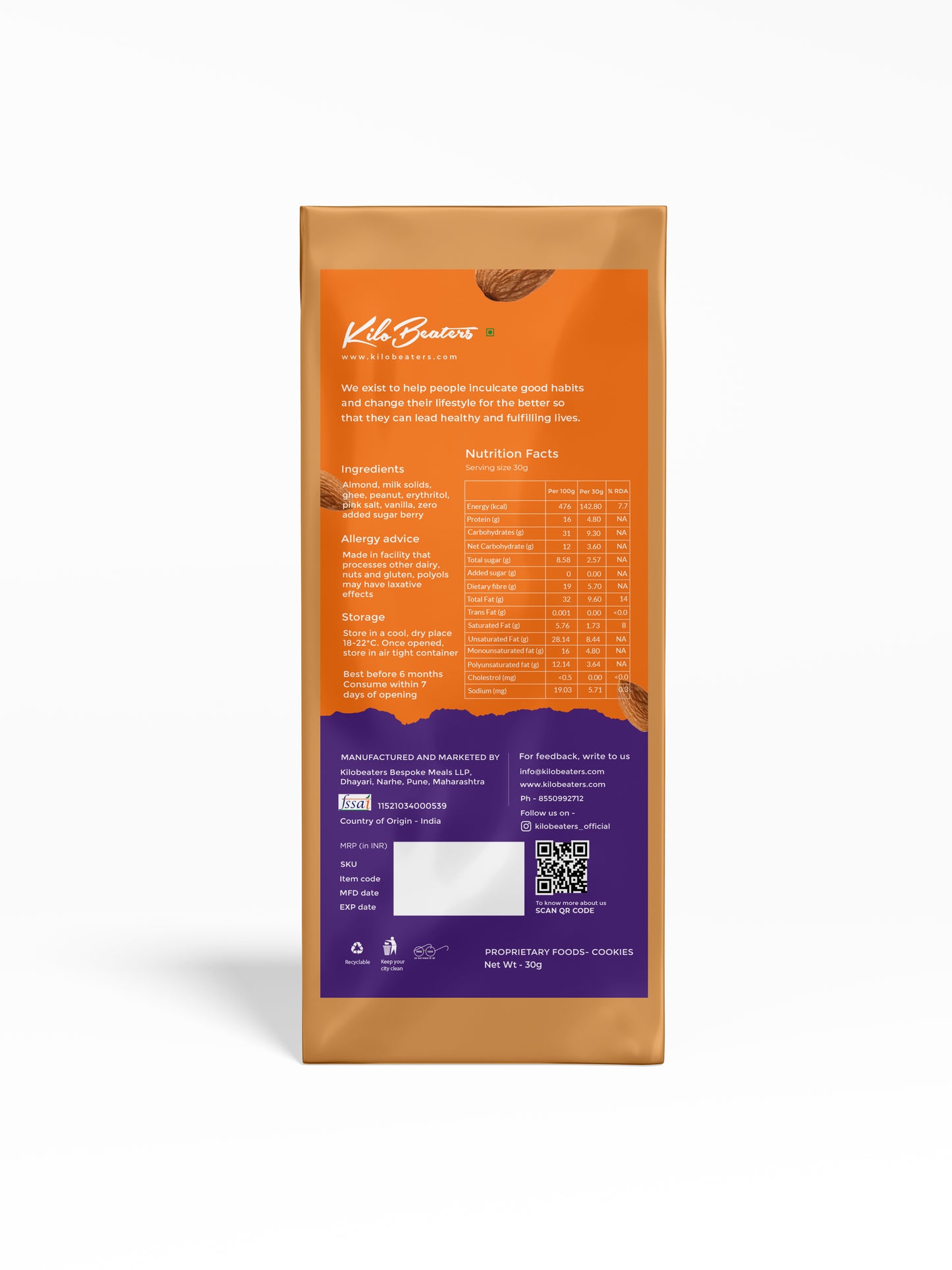 Peda Almond Cookies 60g