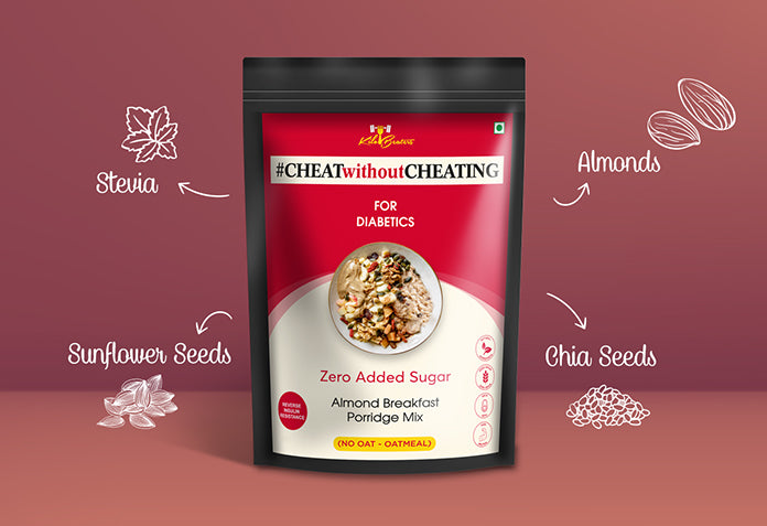 Instant Almond Breakfast Porridge Mix - For Diabetics, No Oats - No sugar added
