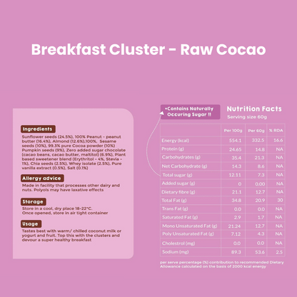 Breakfast Clusters - Raw Cacao