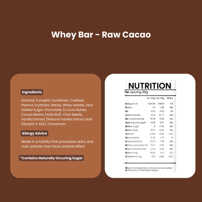 Whey Bar | Raw Cacao