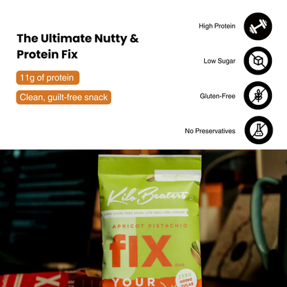 Fix Bar | Apricot Pistachio | High-Protein, No Added Sugar