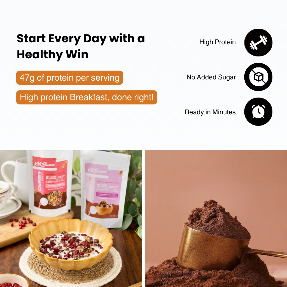 50g Protein Breakfast Combo | Zero sugar