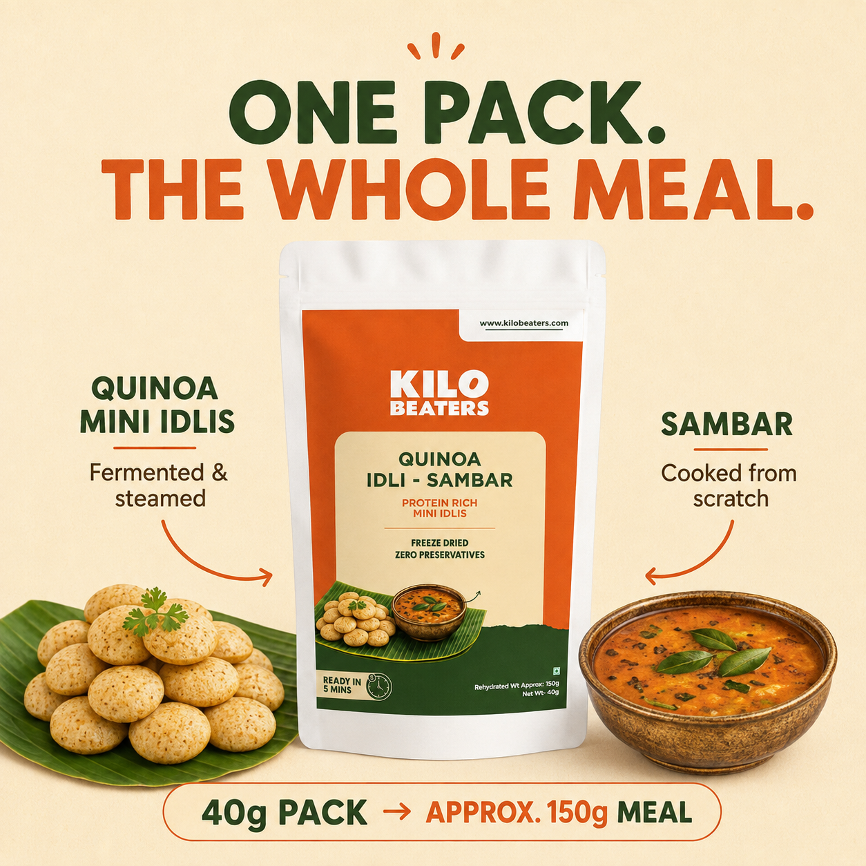 Quinoa Idli Sambar
