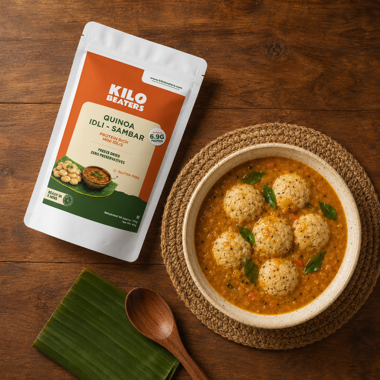 Quinoa Idli Sambar
