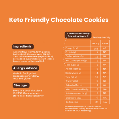 Keto-Friendly Chocolate Cookies | Vegan | Gluten-Free | Diabetes-Friendly