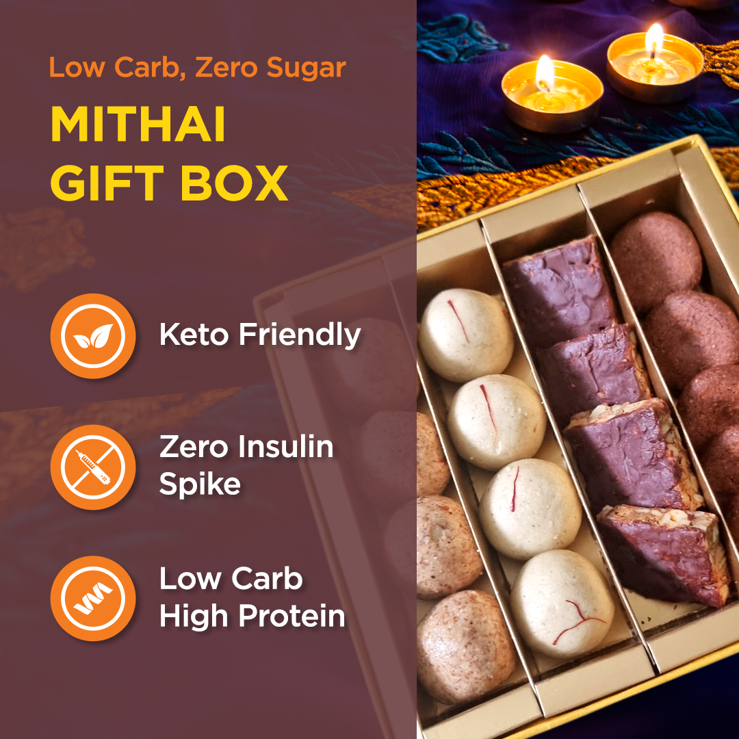 Zero Sugar , Low carb Mithai Box
