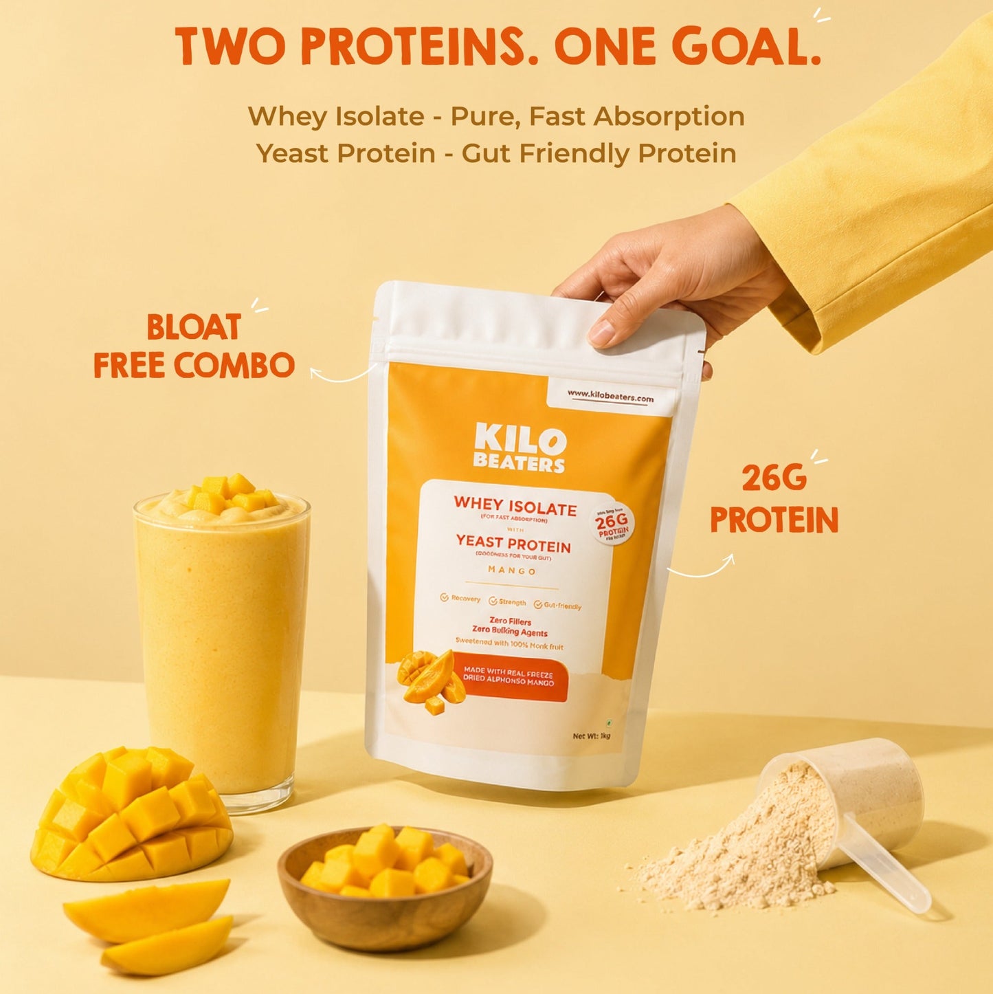 Whey Isolate + Yeast Protein | Mango