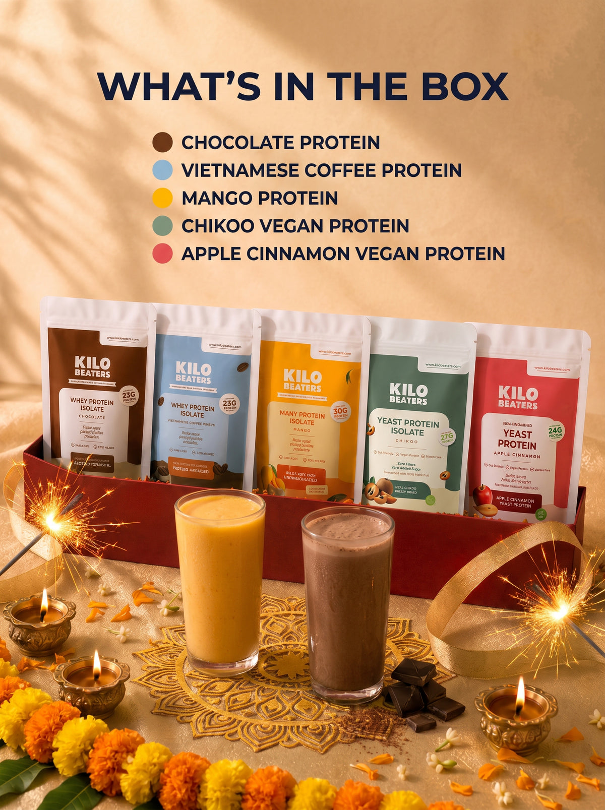 The Protein Gift Hamper — 5 Signature Proteins, One Box. Gift Health, Not Sweets.