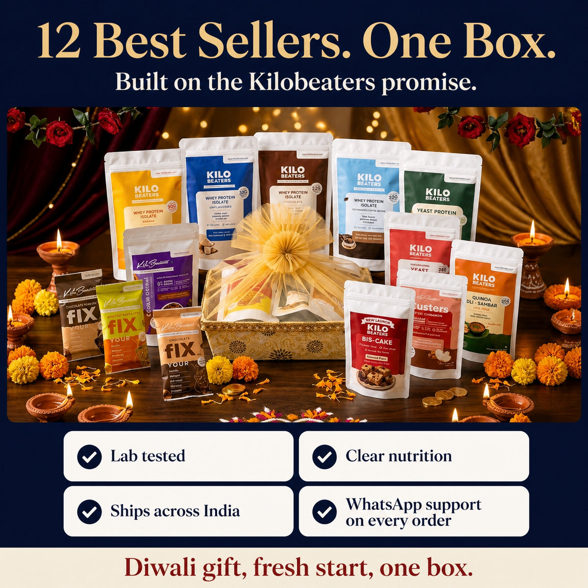 Try-It-All Hamper — 12 Bestsellers, Single Packs | Fresh-Start by Kilobeaters